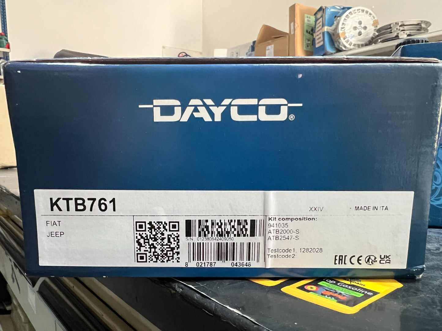 KTB761 + DP180 KIT DISTRIBUZIONE + POMPA ACQUA DAYCO ALFA ROMEO FIAT LANCIA JEEP