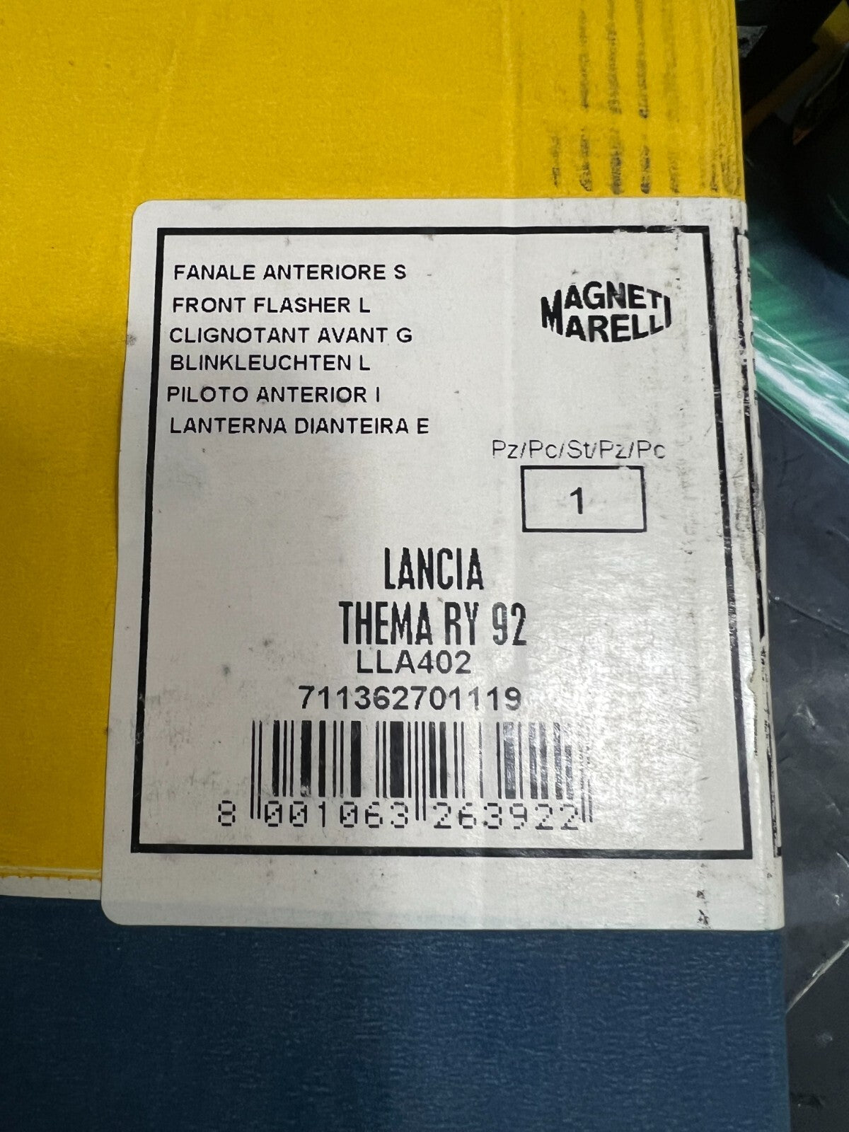 711362701119 FARO FANALE FRECCIA ANTERIORE SINISTRA MARELLI LANCIA THEMA