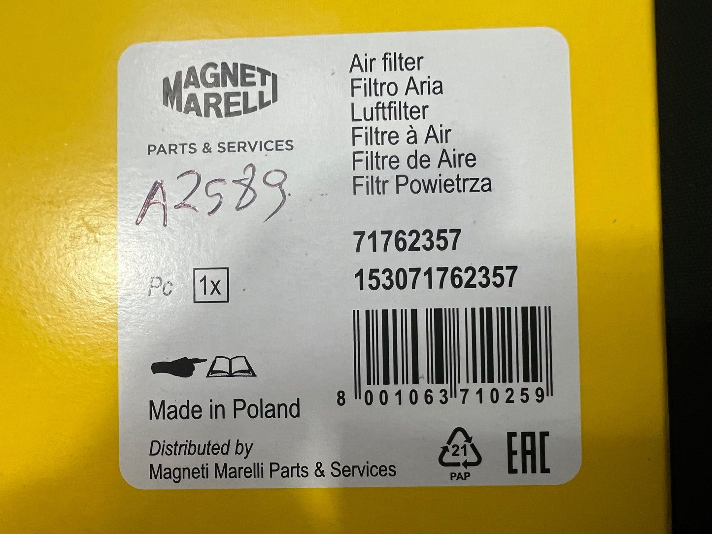KIT TAGLIANDO JEEP RENEGADE 1.6 DIESEL MAGNETI MARELLI + 5L OLIO VALVOLINE 5W30