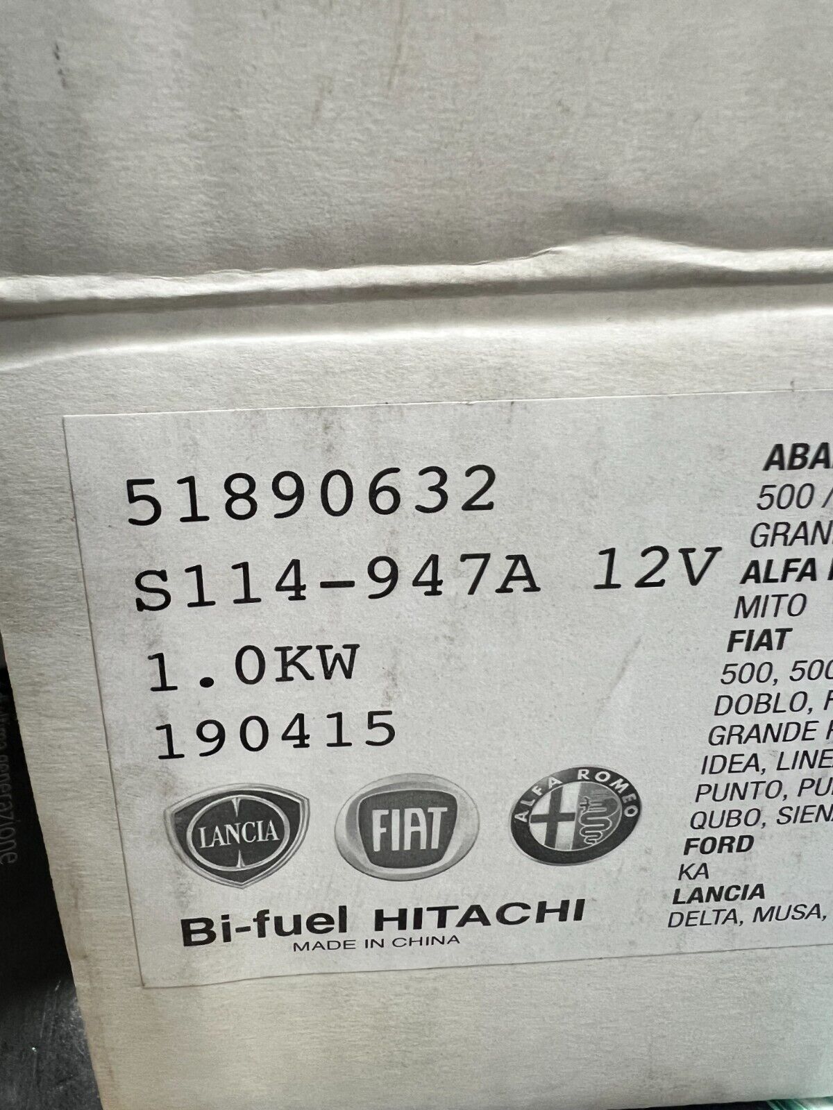 51890632 MOTORINO DI AVVIAMENTO ORIGIALE FIAT ABARTH ALFA ROMEO FORD LANCIA