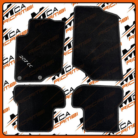 AC1945 KIT COMPLETO 4 TAPPETINI IN MOQUETTE PEUGEOT 207 CC NUOVI ORIGINALI