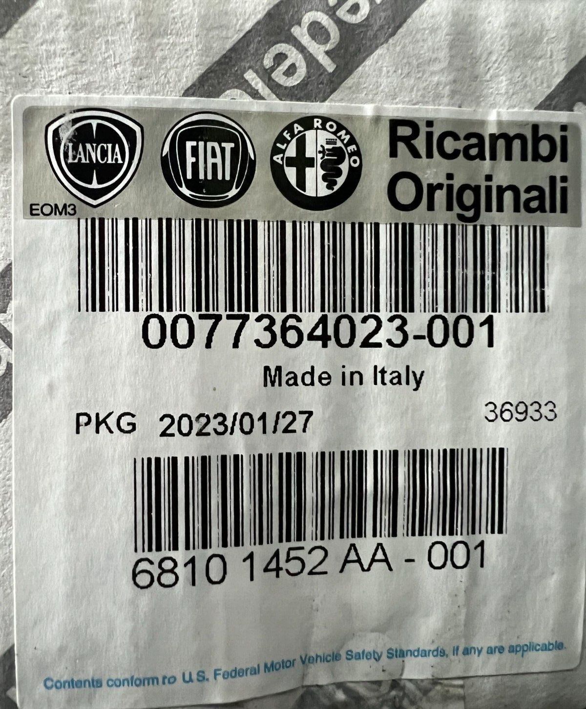 77364023 KIT COMPLETO GANASCE FRENI ORIGINALI FIAT