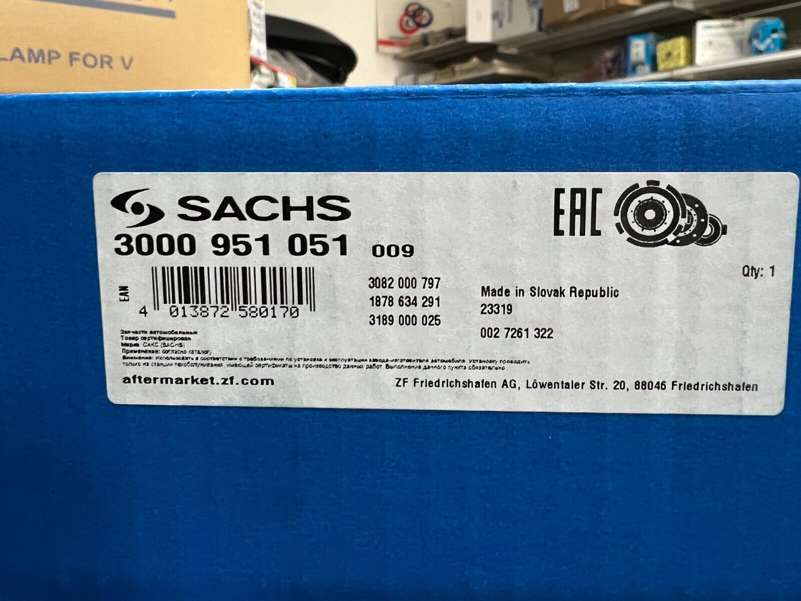 3000951051 KIT COMPLETO FRIZIONE SACHS PER VW SEAT SKODA