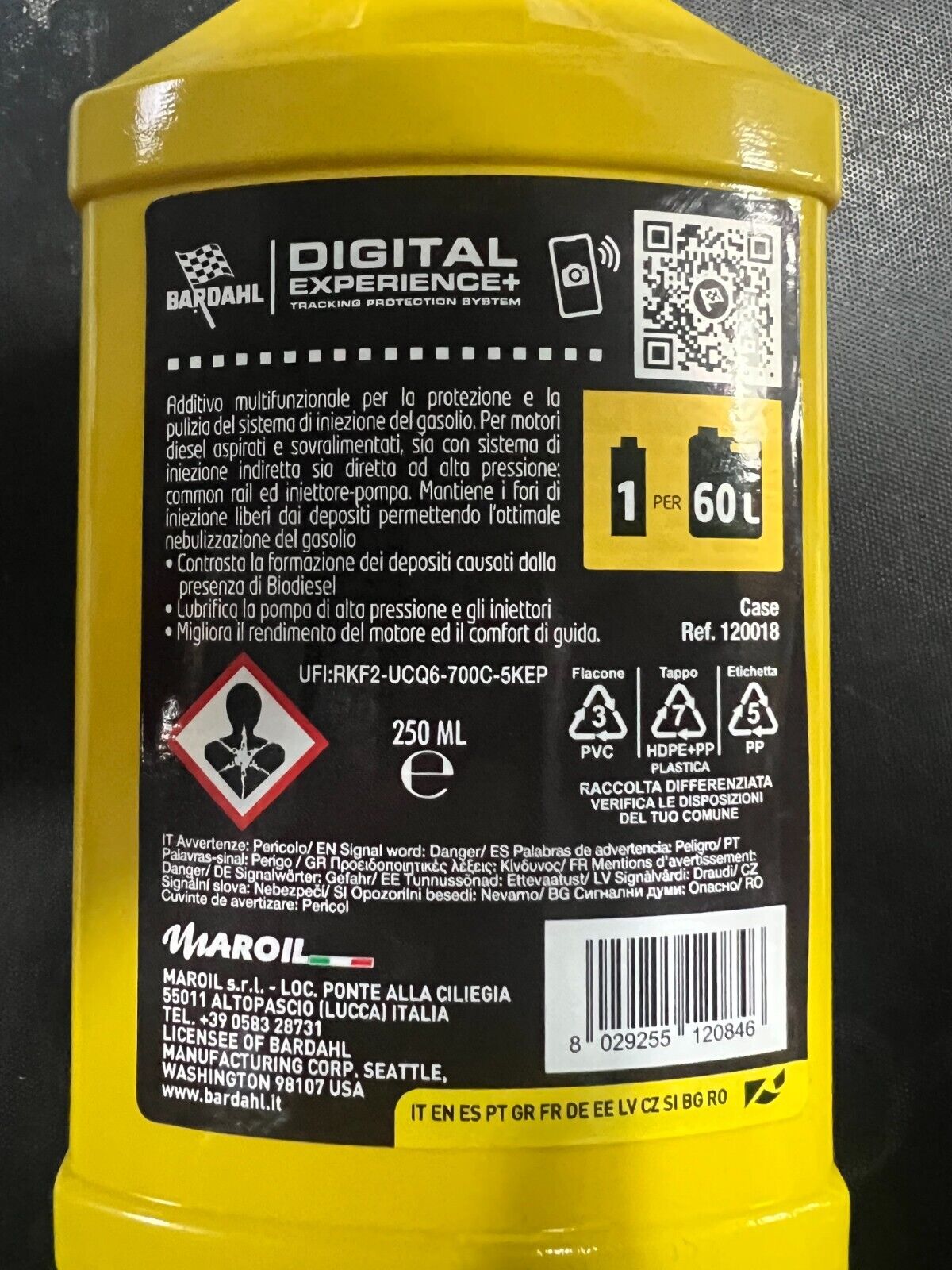 BARDAHL TOP DIESEL 250ML PULISCE INIETTORI E RIDUCE I CONSUMI
