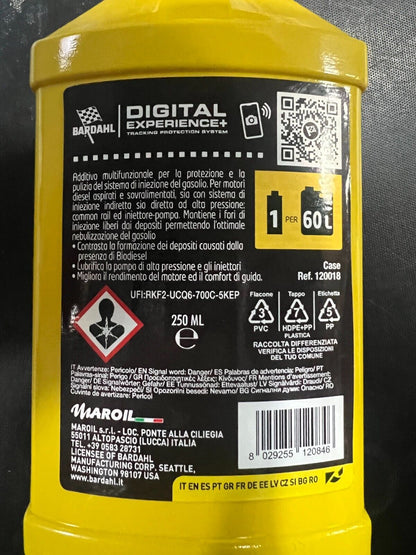 BARDAHL TOP DIESEL 250ML PULISCE INIETTORI E RIDUCE I CONSUMI