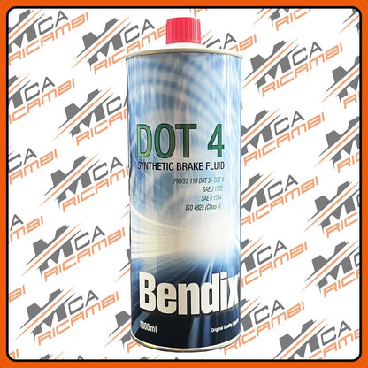 LIQUIDO OLIO FRENI DOT 4 BENDIX 1 LITRO PER AUTO E MOTO ALTE PRESTAZIONI