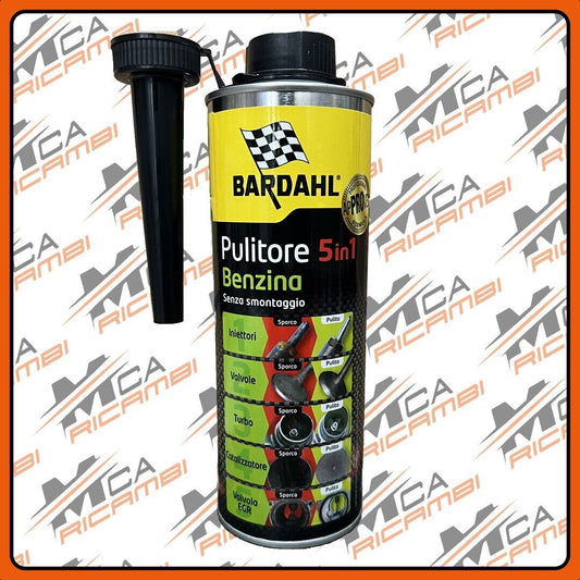 BARDAHL PULITORE BENZINA 5 IN 1 INIETTORI VALVOLE TURBO CATALIZZATORE EGR 500ML