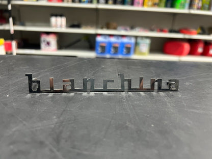 TARGHETTA LOGO SIGLA AUTOBIANCHI BIANCHINA IN METALLO