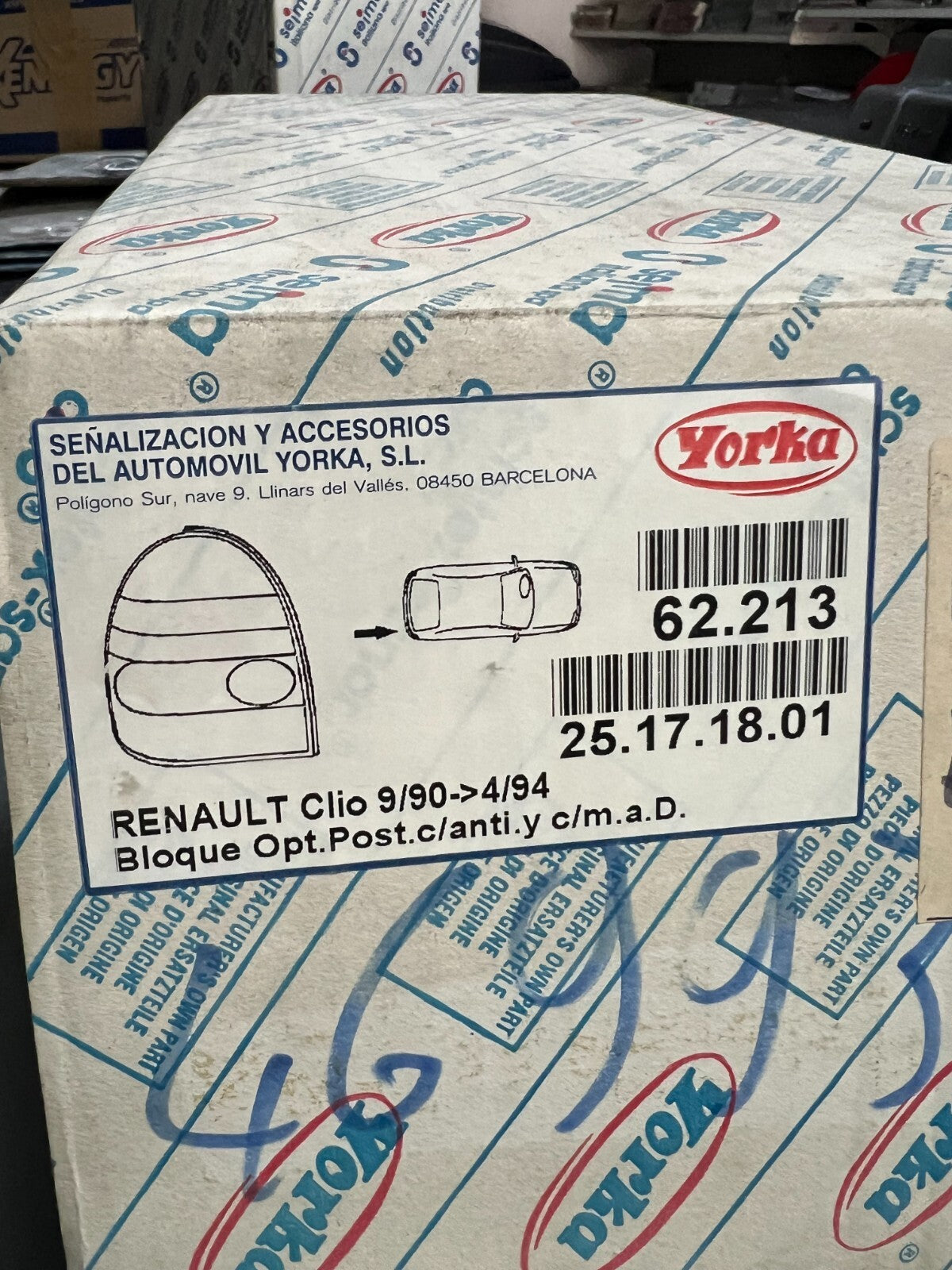 25.7.18.01 FARO FANALE STOP POSTERIORE DESTRO ORIGINALE RENAULT CLIO DA 90 A 94