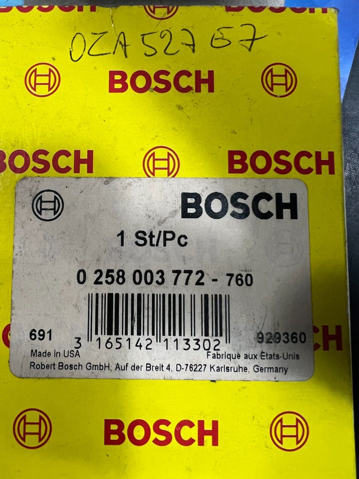 0258003772 SONDA LAMBDA BOSCH ALFA ROMEO FIAT LANCIA