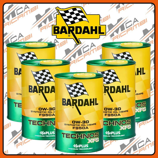 OLIO MOTORE 5L BARDAHL TECHNOS XFS 0W-30 F950A IN 5 LATTE DA 1L