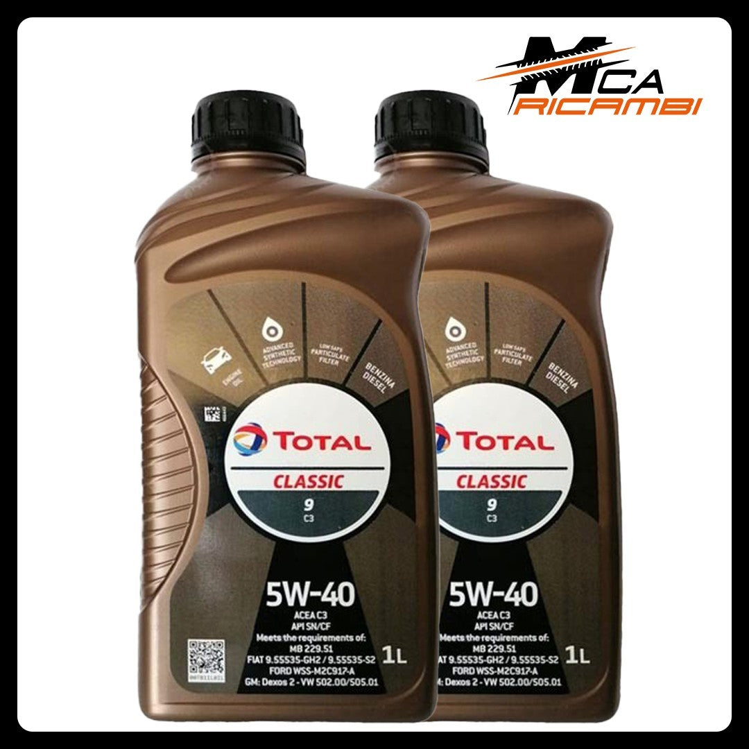 OLIO MOTORE 2L TOTAL CLASSIC 9 5W-40 A3 / B4 BENZINA E DIESEL