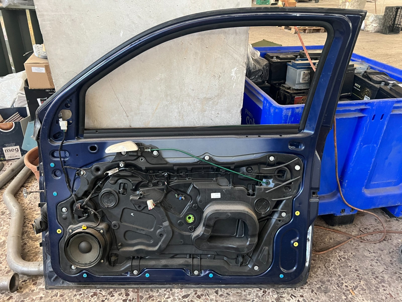 PORTIERA ANTERIORE BLU DESTRA LANCIA YPSILON 2004 SENZA PANNELLO E MANIGLIA