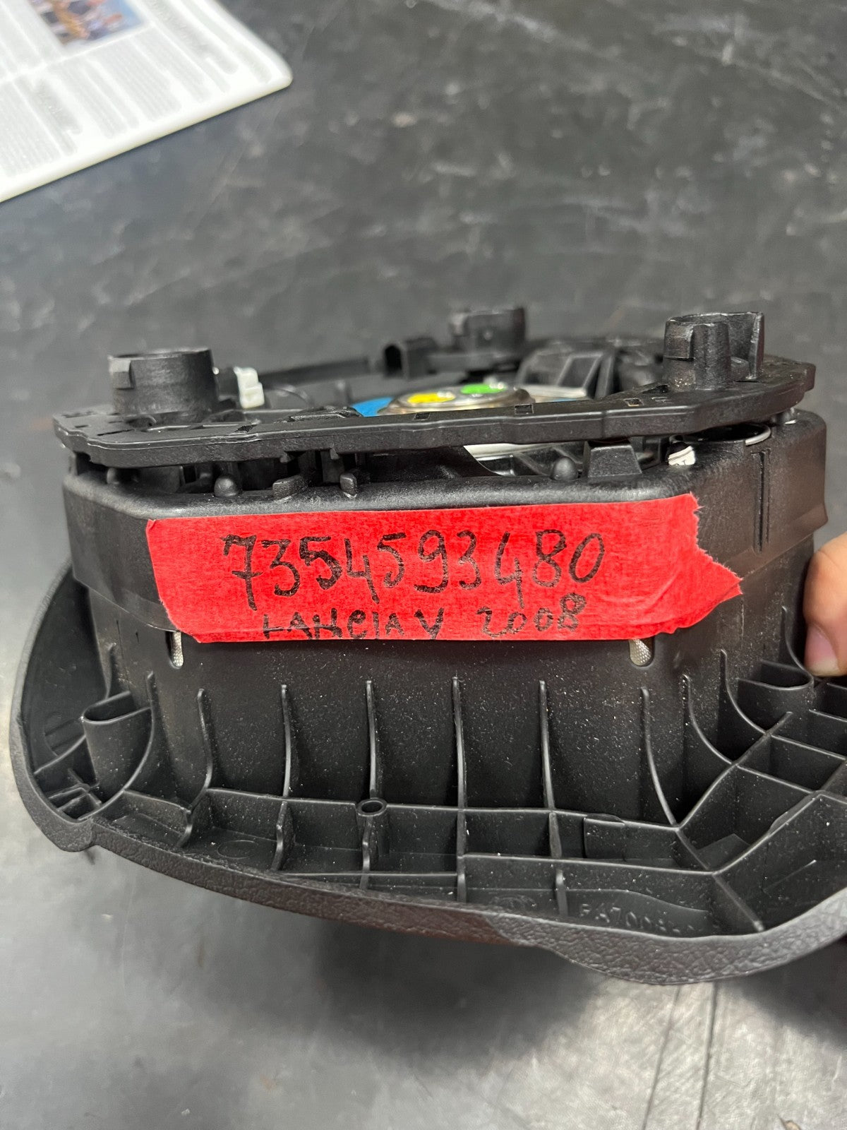 07354593480 MODULO AIRBAG VOLANTE COMPLETO LANCIA YPSILON DAL 2003 AL 2011