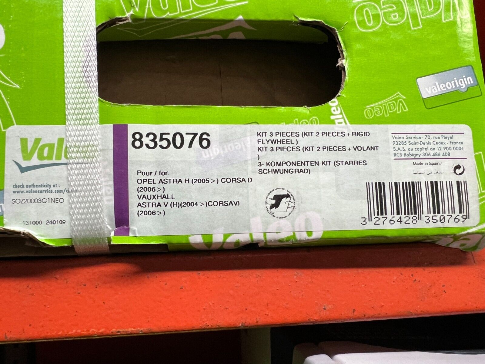 835076 KIT FRIZIONE COMPLETO VALEO PER OPEL E CHEVROLET