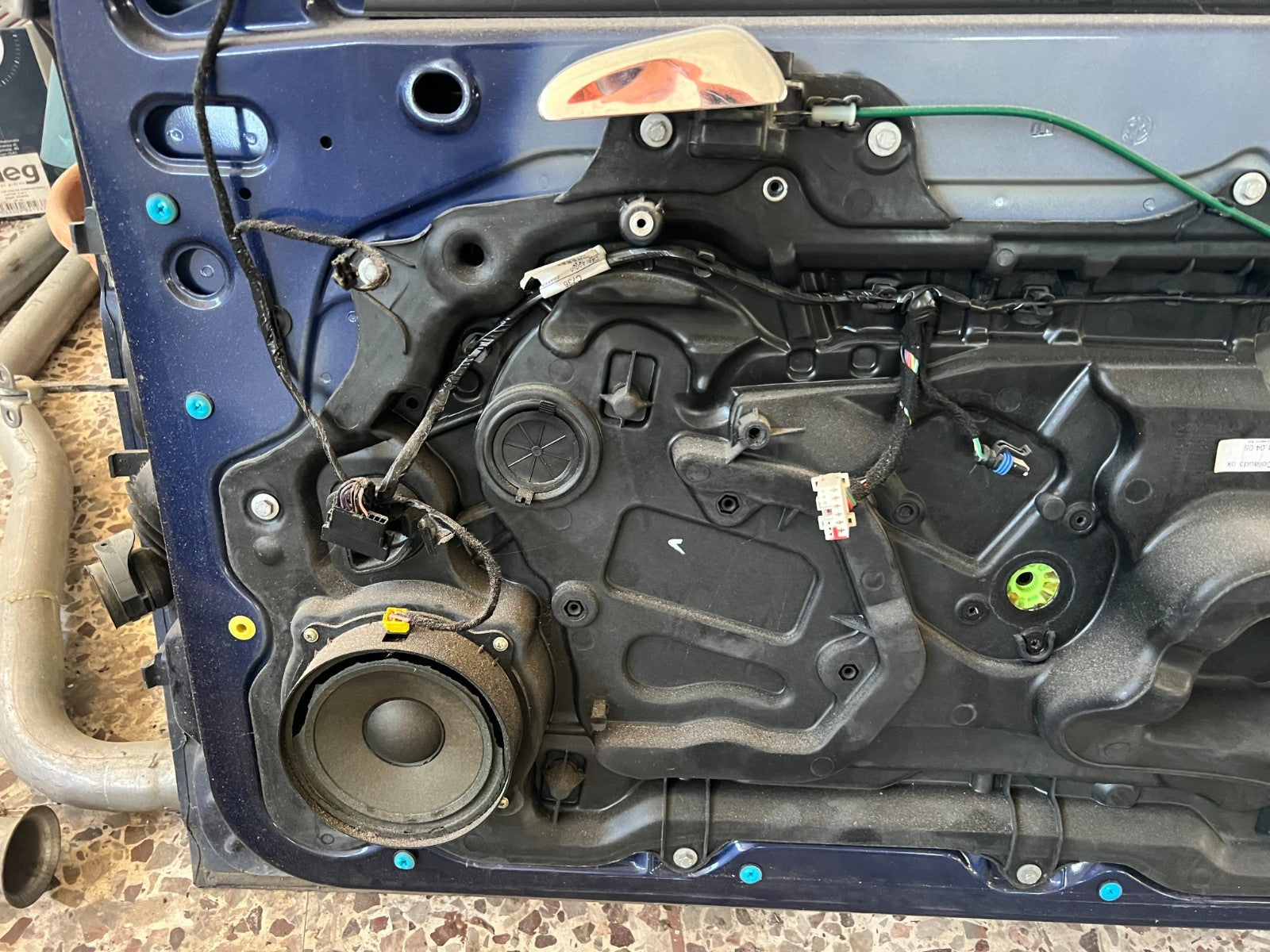 PORTIERA ANTERIORE BLU DESTRA LANCIA YPSILON 2004 SENZA PANNELLO E MANIGLIA