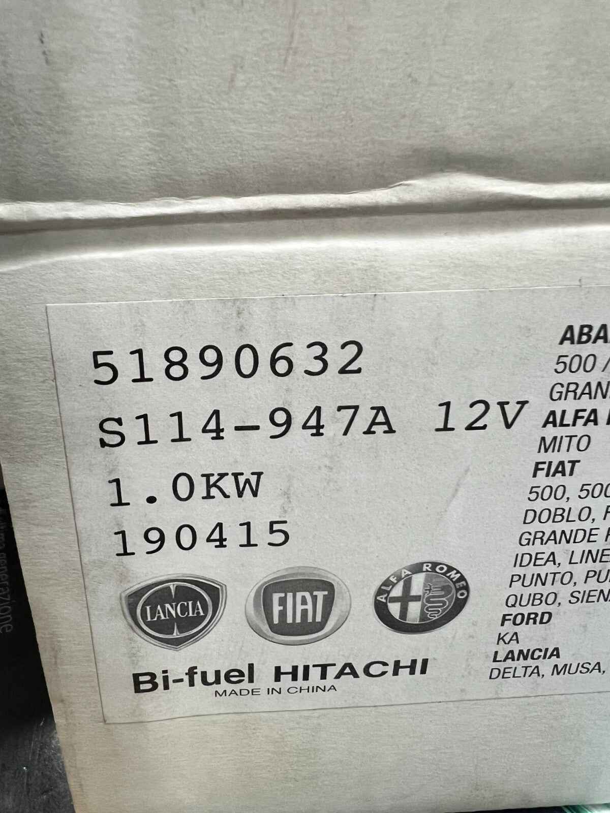 51890632 MOTORINO DI AVVIAMENTO ORIGIALE FIAT ABARTH ALFA ROMEO FORD LANCIA