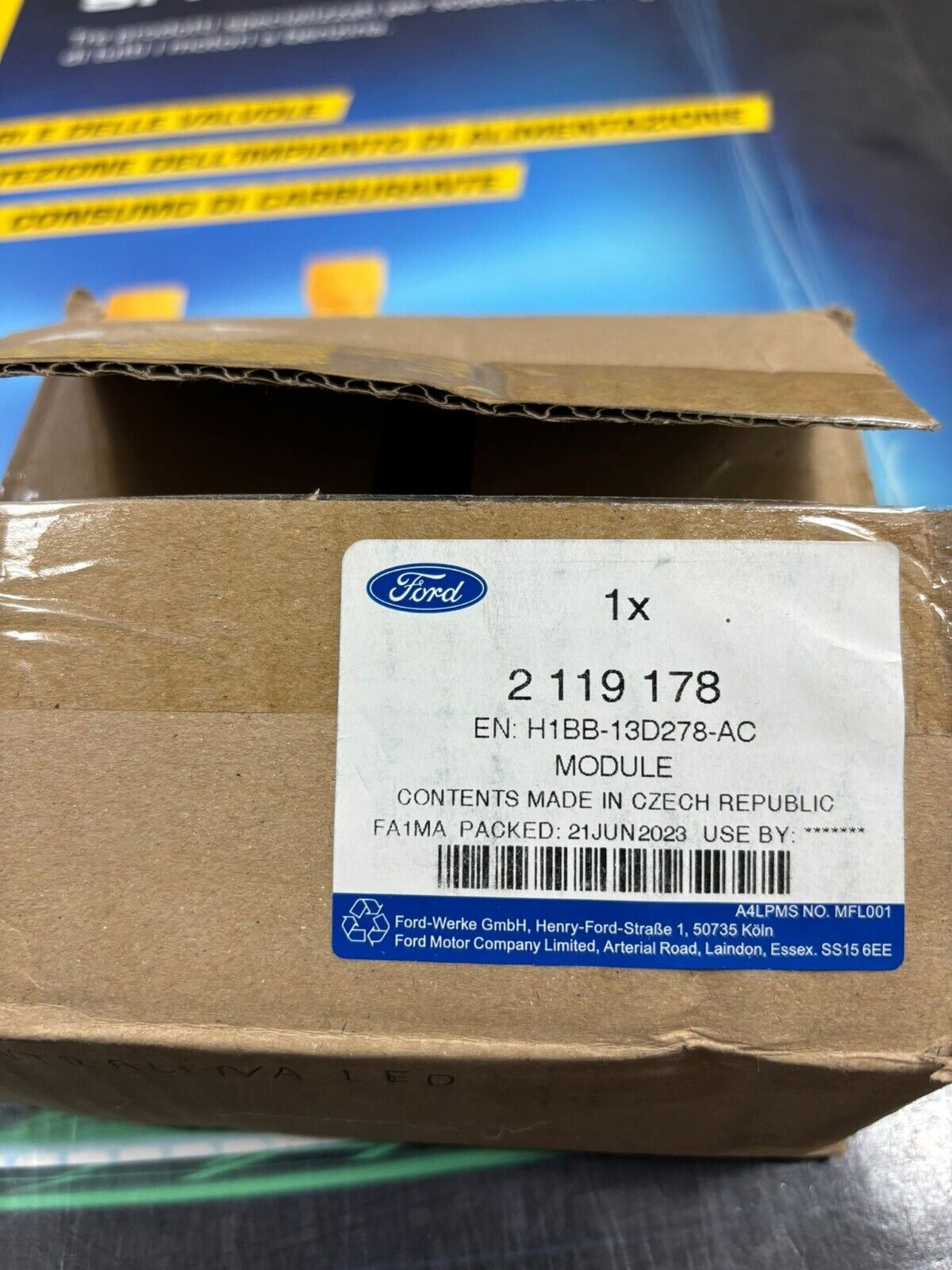 MODULO PER CENTRALINA LED FORD,  PRODOTTO ORIGINALE FORD, CODICE 2119178