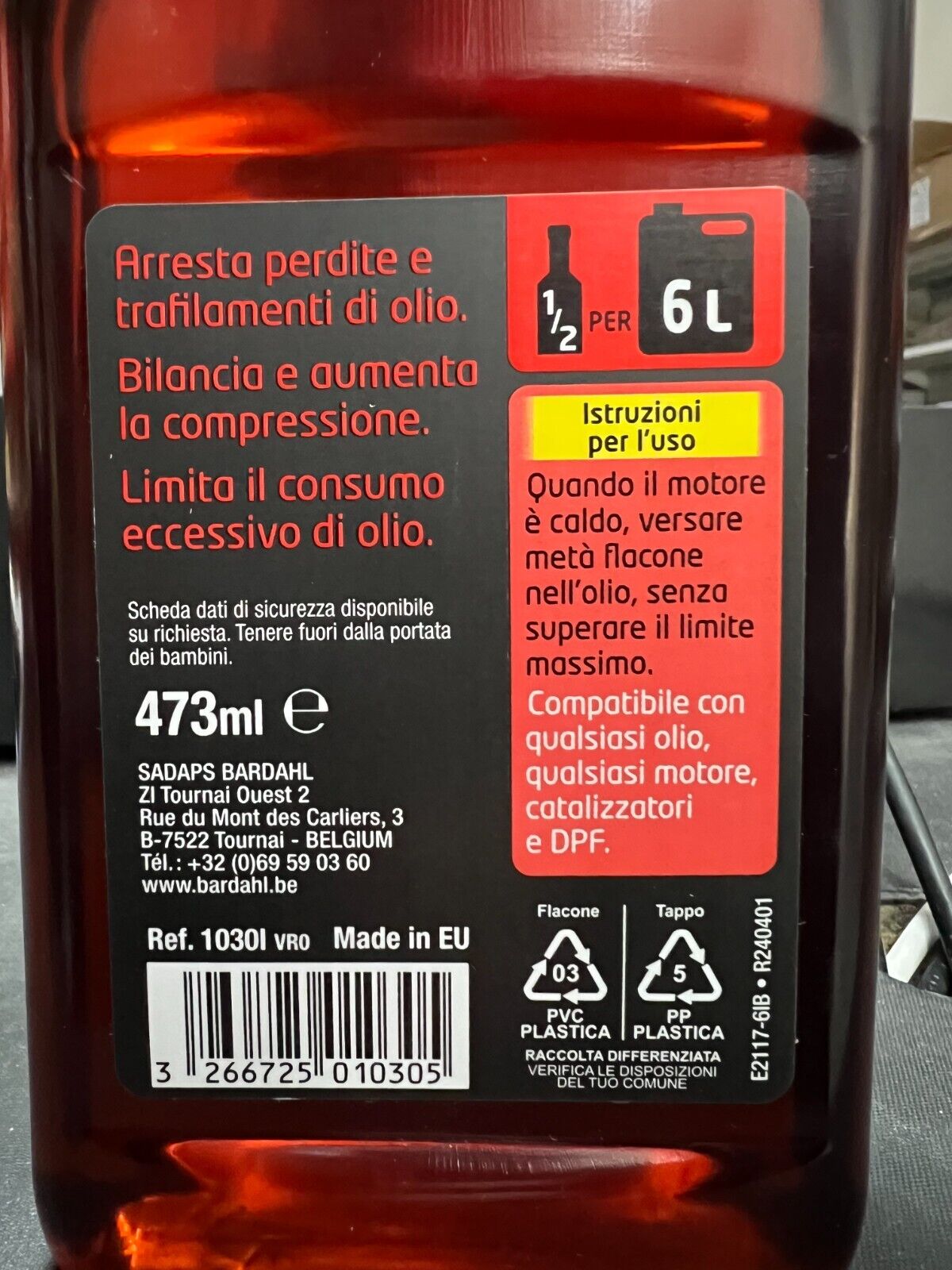 BARDAHL MAXI COMPRESSION ELIMINA CONSUMI E PERDITE DI OLIO 473 ML