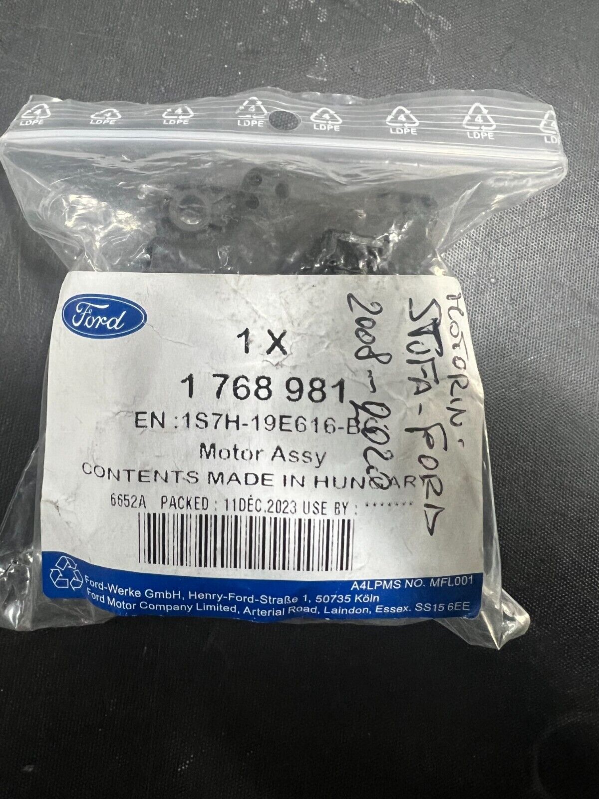 1768981 1S7H-19E616-BC MOTORINO ATTUATORE CLIMATIZZAZIONE ORIGINALE FORD FIESTA
