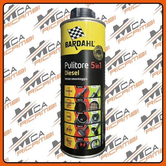 BARDAHL PULITORE DIESEL 5 IN 1 INIETTORI VALVOLE TURBO CATALIZZATORE EGR 500ML