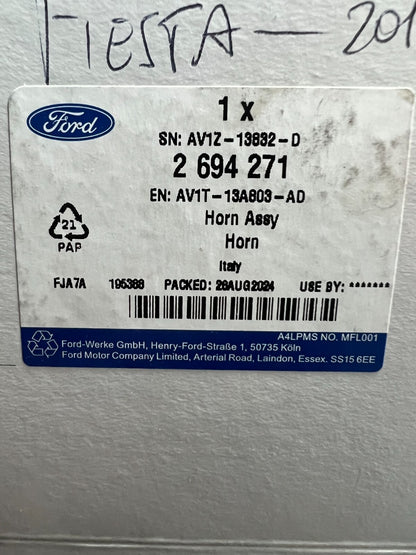2694271 KIT TROMBE ORIGINALI FORD PER FORD FIESTA 2012 IN POI AV1T-13A803-AD