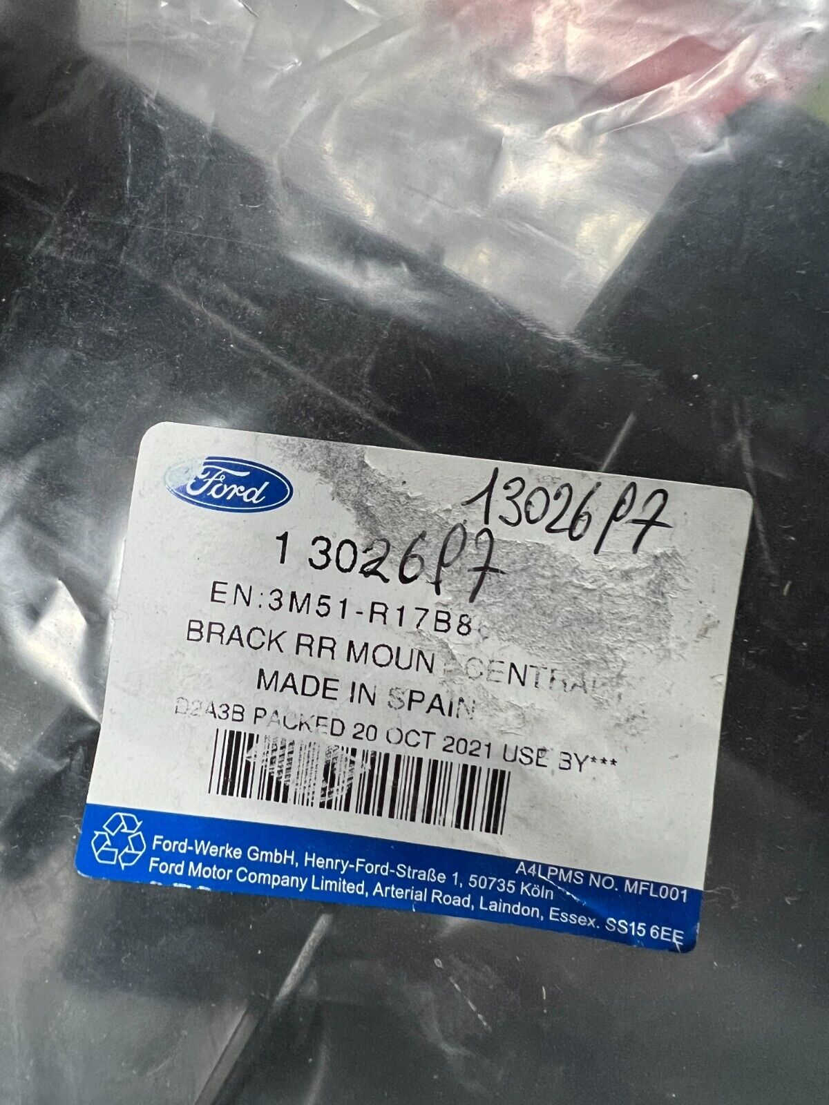 1302697 SUPPORTO PARAURTI POSTERIORE ORIGINALE FORD C-MAX FOCUS C-MAX