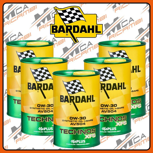OLIO MOTORE 5L BARDAHL TECHNOS XFS 0W-30 AV504 IN 5 LATTE DA 1L