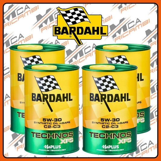 OLIO MOTORE 4L BARDAHL TECHNOS XFS 5W-30 C2-C3 IN 4 LATTE DA 1L