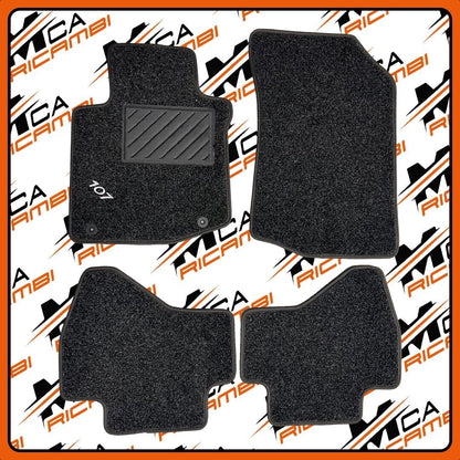 LITPAC1952 KIT COMPLETO 4 TAPPETINI IN MOQUETTE "SAND" ORIGINALI PEUGEOT 107