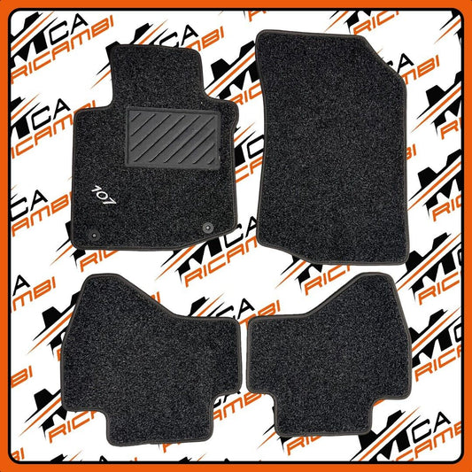 LITPAC1952 KIT COMPLETO 4 TAPPETINI IN MOQUETTE "SAND" ORIGINALI PEUGEOT 107