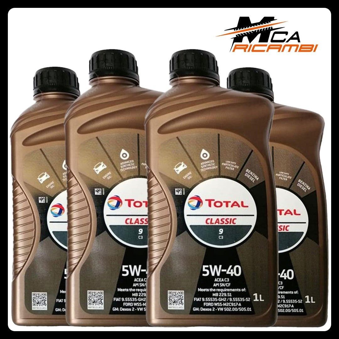 OLIO MOTORE 4L TOTAL CLASSIC 9 5W-40 A3 / B4 BENZINA E DIESEL